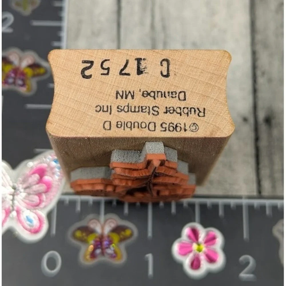 Double D Flowers Daisies Pansies C1752 Rubber Stamp Wood #L74